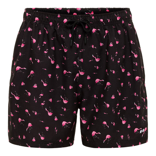 Comfy Black Flamingo Trunks