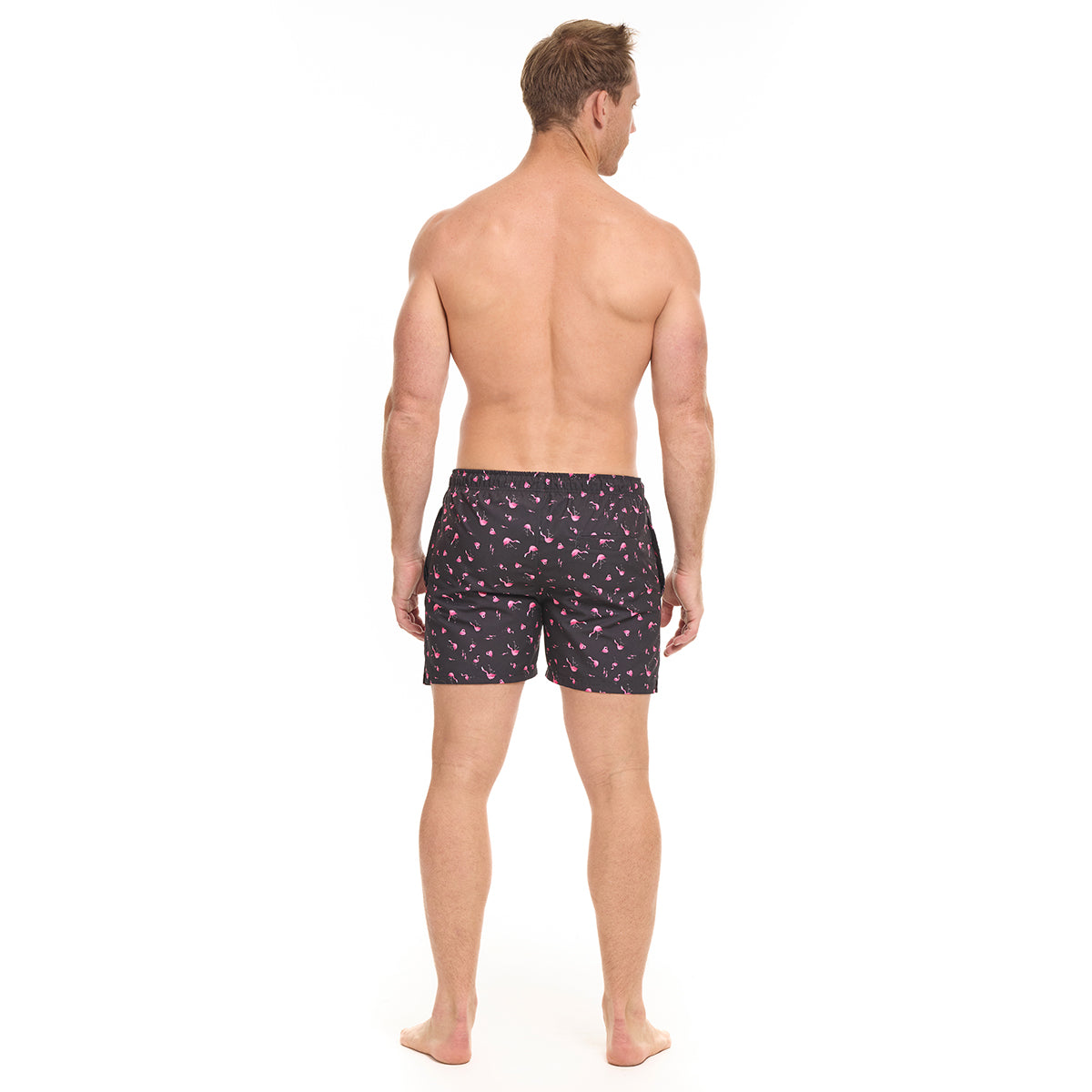 Comfy Black Flamingo Trunks