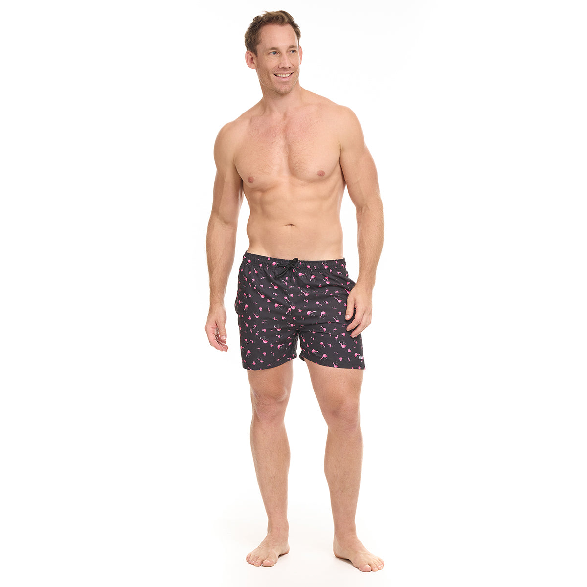Comfy Black Flamingo Trunks