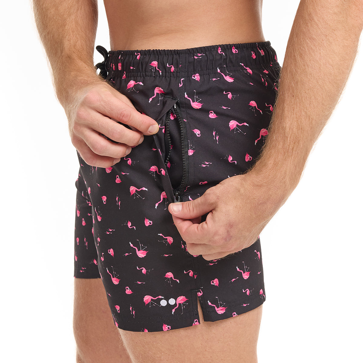 Comfy Black Flamingo Trunks
