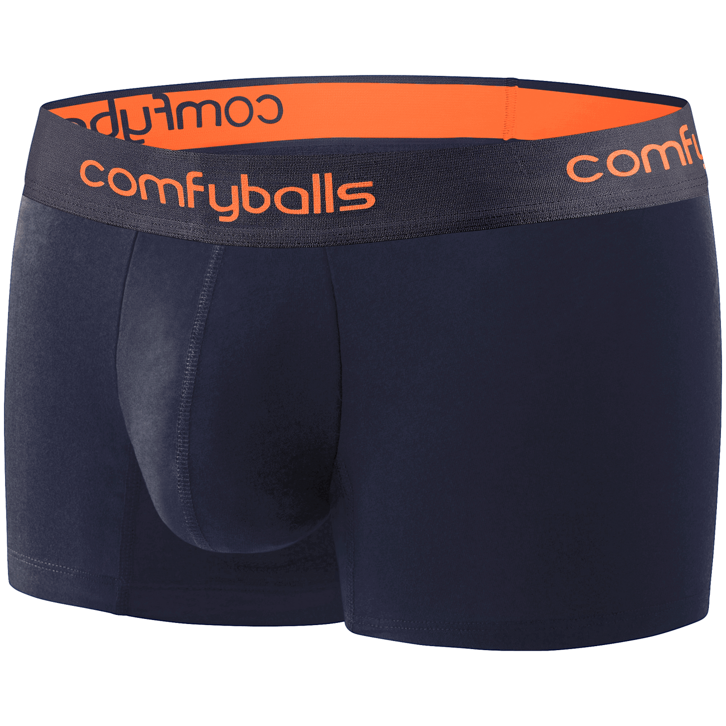 Regular COTTON Navy Tangerine Comfyballs boxers side