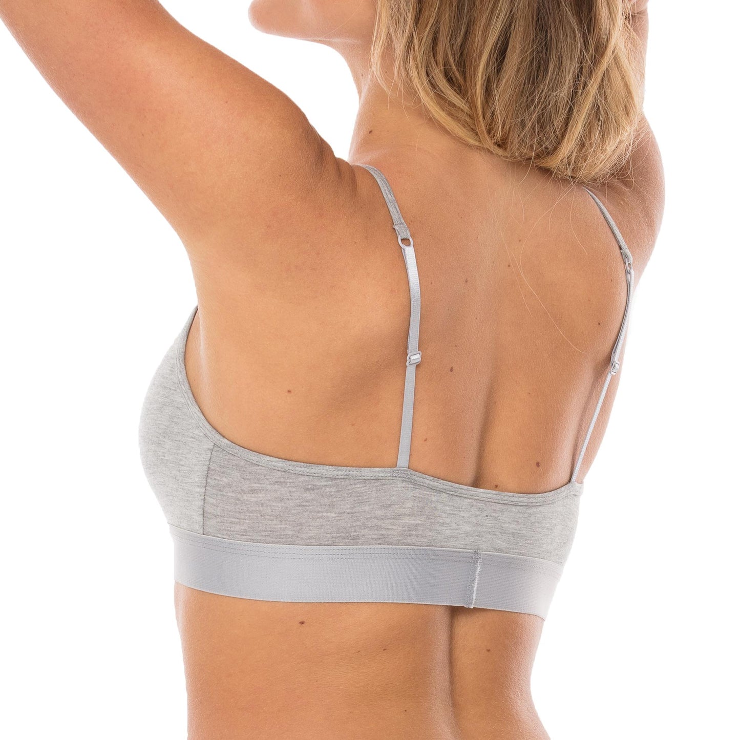 WOOD Heather Grey Strap Crop Bra