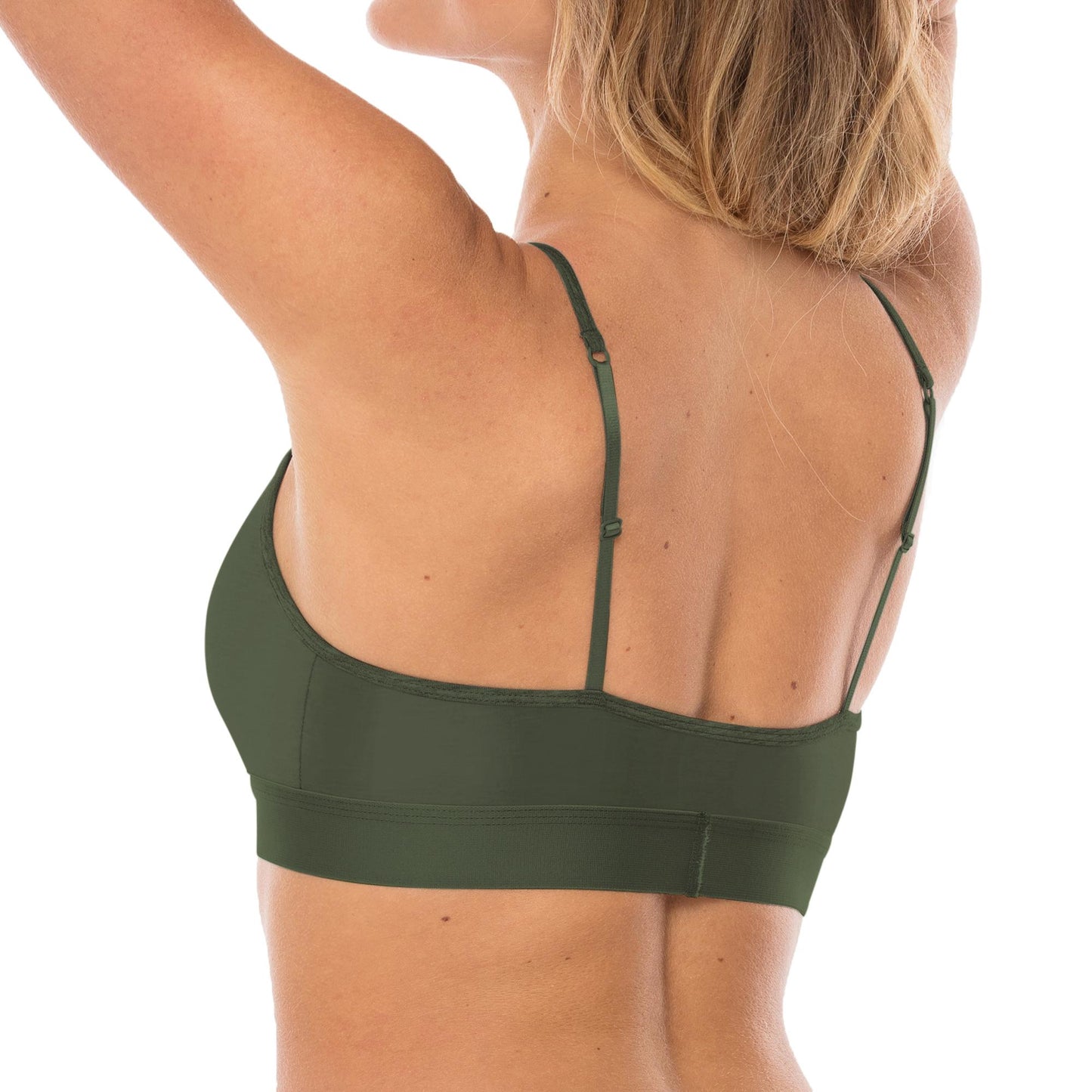 WOOD Ghost Olive Strap Crop Bra
